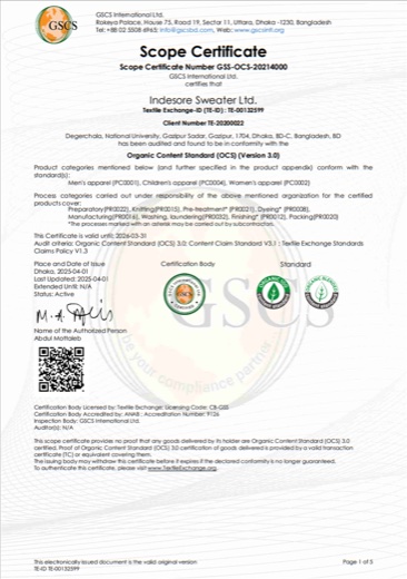 CCS certificate issued to Indesore